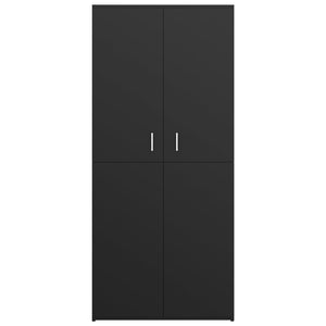 vidaXL Shoe Cabinet Black 80x39x178 cm Engineered Wood