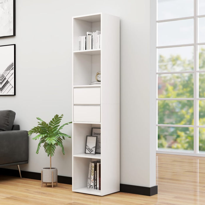 vidaXL Book Cabinet White 36x30x171 cm Engineered Wood