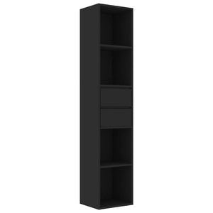 vidaXL Book Cabinet Black 36x30x171 cm Engineered Wood