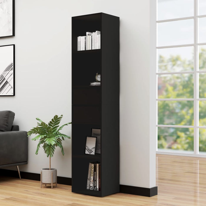 vidaXL Book Cabinet Black 36x30x171 cm Engineered Wood