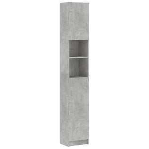 vidaXL Bathroom Cabinet Concrete Grey 32x25.5x190 cm Engineered Wood