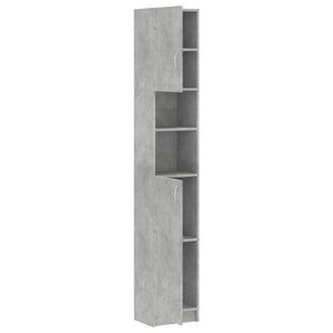 vidaXL Bathroom Cabinet Concrete Grey 32x25.5x190 cm Engineered Wood