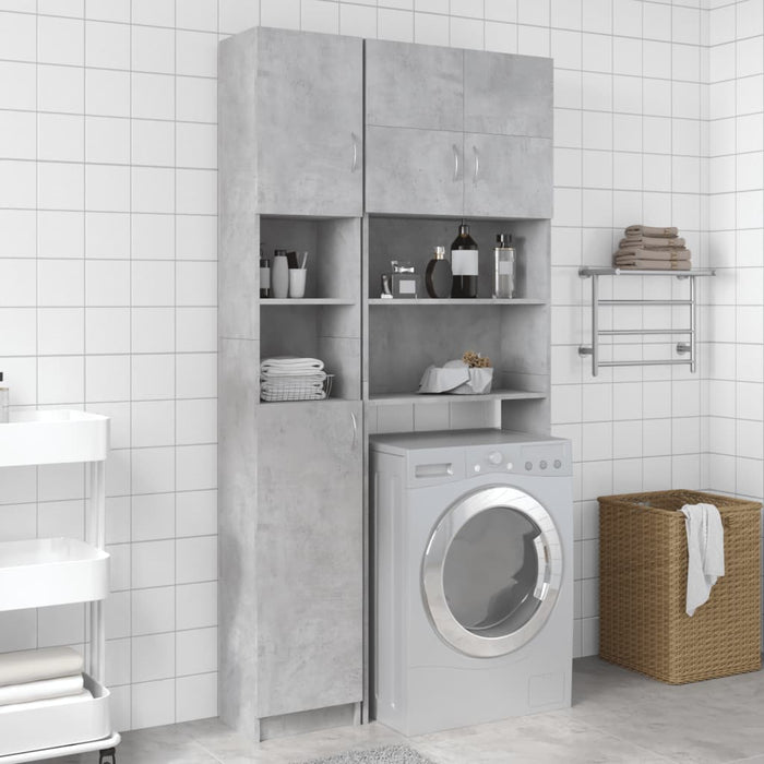 vidaXL Bathroom Cabinet Concrete Grey 32x25.5x190 cm Engineered Wood