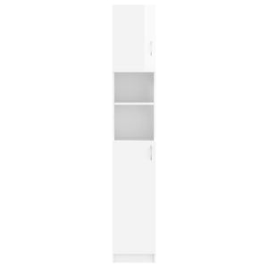 vidaXL Bathroom Cabinet High Gloss White 32x25.5x190 cm Engineered Wood