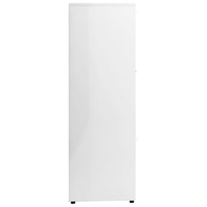 vidaXL Book Cabinet High Gloss White 90x30x90 cm Engineered Wood