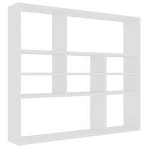 vidaXL Wall Shelf White 90x16x78 cm Engineered Wood