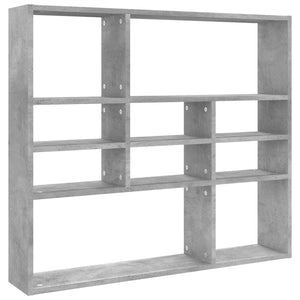 vidaXL Wall Shelf Concrete Grey 90x16x78 cm Engineered Wood