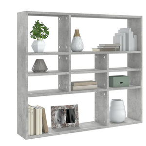 vidaXL Wall Shelf Concrete Grey 90x16x78 cm Engineered Wood