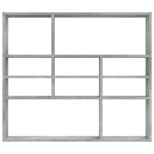 vidaXL Wall Shelf Concrete Grey 90x16x78 cm Engineered Wood