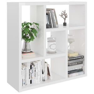 vidaXL Wall Shelf High Gloss White 45.1x16x45.1 cm Engineered Wood