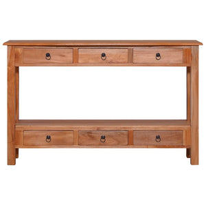 vidaXL Console Table 120x30x75 cm Solid Mahogany Wood