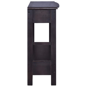 vidaXL Console Table Light Black Coffee 120x30x75 cm Solid Mahogany Wood