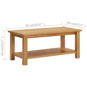 vidaXL Coffee Table 90x45x40 cm Solid Oak Wood