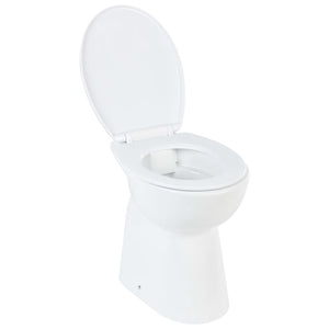 vidaXL High Rimless Toilet Soft Close 7 cm Higher Ceramic White