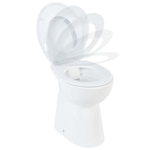 vidaXL High Rimless Toilet Soft Close 7 cm Higher Ceramic White