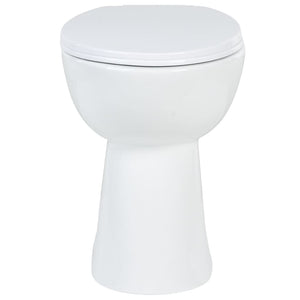 vidaXL High Rimless Toilet Soft Close 7 cm Higher Ceramic White