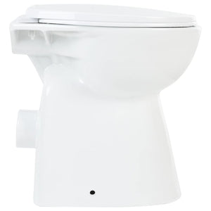 vidaXL High Rimless Toilet Soft Close 7 cm Higher Ceramic White