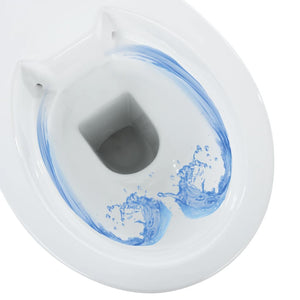 vidaXL High Rimless Toilet Soft Close 7 cm Higher Ceramic White