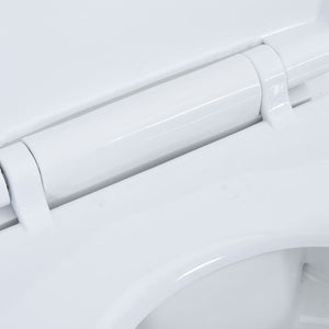 vidaXL High Rimless Toilet Soft Close 7 cm Higher Ceramic White