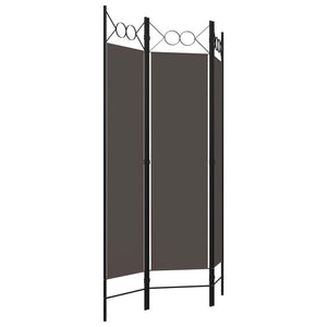 vidaXL 3-Panel Room Divider Anthracite 120x180 cm