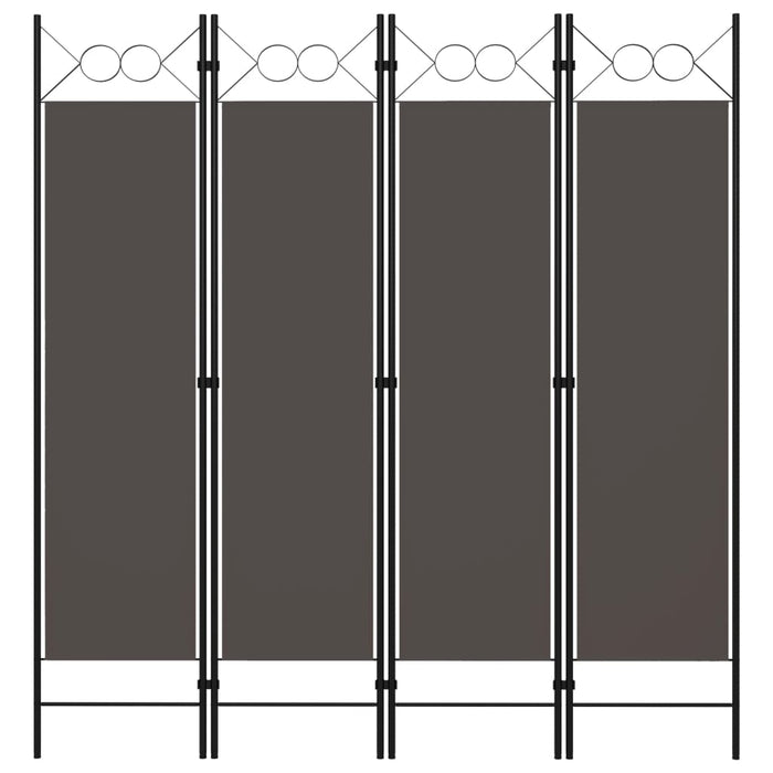 vidaXL 4-Panel Room Divider Anthracite 160x180 cm