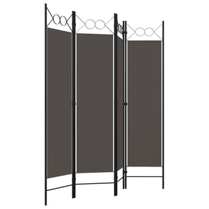 vidaXL 4-Panel Room Divider Anthracite 160x180 cm