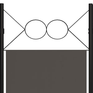 vidaXL 5-Panel Room Divider Anthracite 200x180 cm