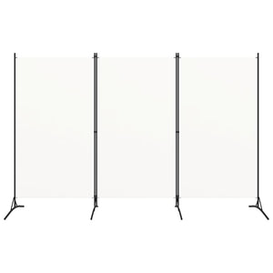 vidaXL 3-Panel Room Divider White 260x180 cm