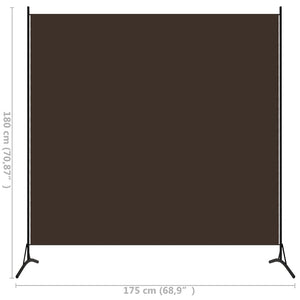 vidaXL 1-Panel Room Divider Brown 175x180 cm