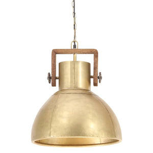 vidaXL Industrial Hanging Lamp 25 W Brass Round 40 cm E27