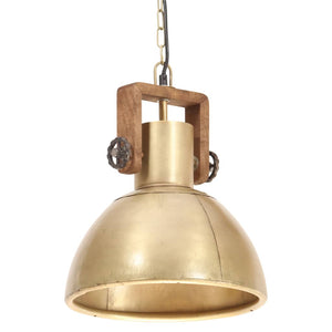 vidaXL Industrial Hanging Lamp 25 W Brass Round 30 cm E27