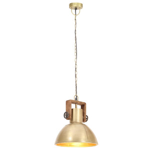 vidaXL Industrial Hanging Lamp 25 W Brass Round 30 cm E27