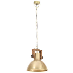 vidaXL Industrial Hanging Lamp 25 W Brass Round 30 cm E27