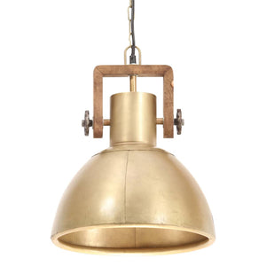 vidaXL Industrial Hanging Lamp 25 W Brass Round 30 cm E27