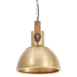 vidaXL Industrial Hanging Lamp 25 W Brass Round 30 cm E27