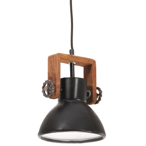 vidaXL Industrial Hanging Lamp 25 W Black Round 19 cm E27