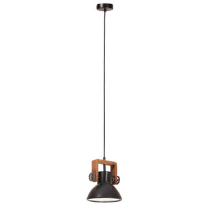 vidaXL Industrial Hanging Lamp 25 W Black Round 19 cm E27