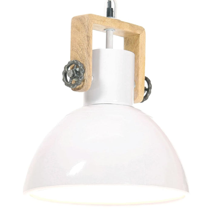 vidaXL Industrial Hanging Lamp 25 W White Round 30 cm E27