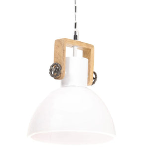 vidaXL Industrial Hanging Lamp 25 W White Round 30 cm E27