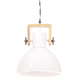 vidaXL Industrial Hanging Lamp 25 W White Round 30 cm E27