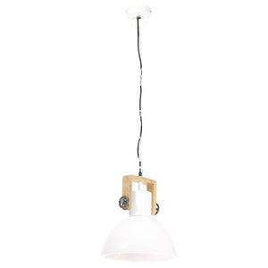 vidaXL Industrial Hanging Lamp 25 W White Round 30 cm E27