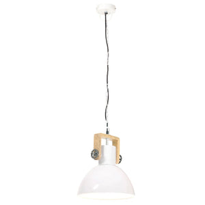 vidaXL Industrial Hanging Lamp 25 W White Round 30 cm E27