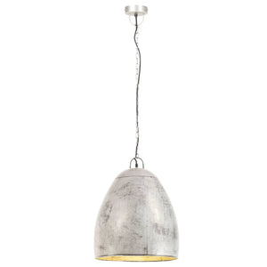 vidaXL Industrial Hanging Lamp 25 W Silver Round 42 cm E27