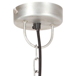 vidaXL Industrial Hanging Lamp 25 W Silver Round 42 cm E27