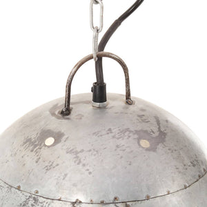 vidaXL Industrial Hanging Lamp 25 W Silver Round 42 cm E27