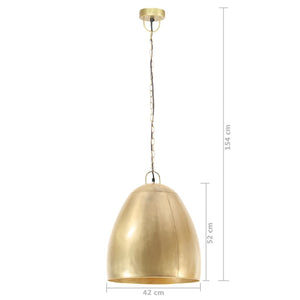 vidaXL Industrial Hanging Lamp 25 W Brass Round 42 cm E27