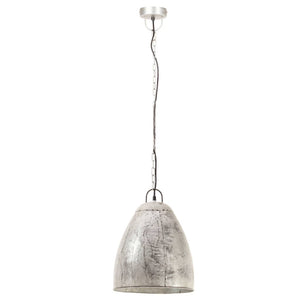 vidaXL Industrial Hanging Lamp 25 W Silver Round 32 cm E27