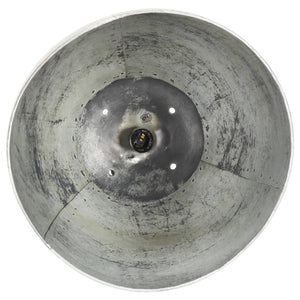 vidaXL Industrial Hanging Lamp 25 W Silver Round 32 cm E27