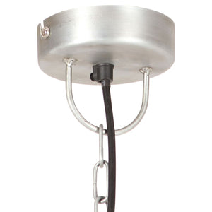 vidaXL Industrial Hanging Lamp 25 W Silver Round 32 cm E27