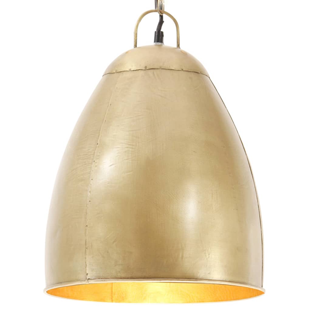 vidaXL Industrial Hanging Lamp 25 W Brass Round 32 cm E27